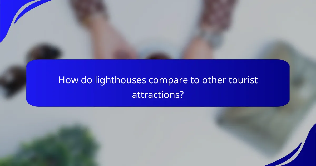 How do lighthouses compare to other tourist attractions?