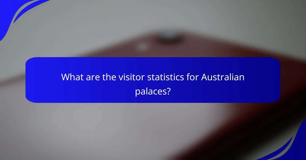 What are the visitor statistics for Australian palaces?